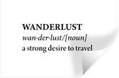 Stickers muraux - Proverbes - Citations - Une forte envie de travel - Wanderlust - Voyages - 60x40 cm - Film adhésif