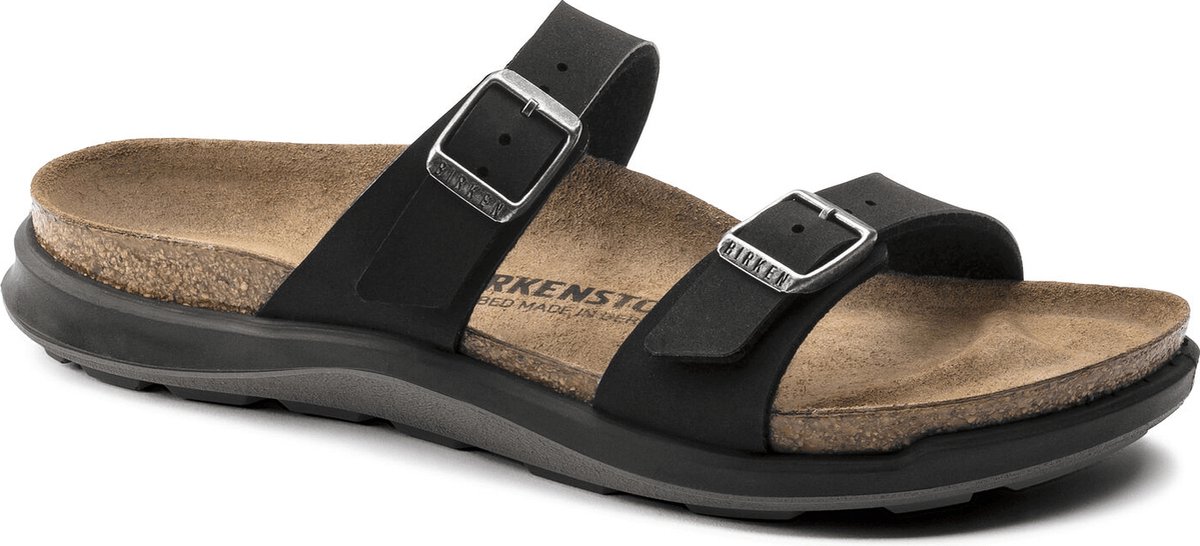 Birkenstock Sierra Dames Slippers Narrow-fit Imitatieleer Zwart