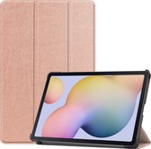 Mobigear Tri-Fold - Tablethoes geschikt voor Samsung Galaxy Tab S8 Hoes Bookcase - Roségoud