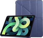 Mobigear Tablethoes geschikt voor Apple iPad Air 5 (2022) Hoes | Mobigear Origami Bookcase - Blauw