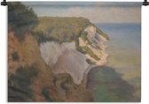Wandkleed - Wanddoek - Uitzicht op de kust van Rügen - schilderij van Peder Knudsen - 180x135 cm - Wandtapijt