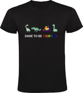 Dare to be yourself Heren T-shirt | LHBTI | Regenboog | shirt