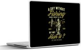 Autocollant d’ordinateur portable - 14 pouces - Poisson - Berg - Canne à pêche - Vintage - 32x5x23x5cm - Autocollants pour ordinateur portable - Peau d’ordinateur portable - Couverture