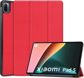 Housse pour Xiaomi Pad 5 - Ajustement parfait - Fonction Veille/Réveil - Diverse angles de vue - Rouge