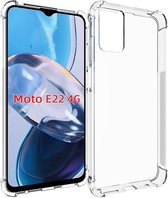 Motorola Moto E22 - E22i Hoesje - MobyDefend Transparante Shockproof TPU Gelcase - Verstevigde Hoeken - Volledig Doorzichtig - GSM Hoesje - Telefoonhoesje Geschikt Voor Motorola Moto E22 - E22i
