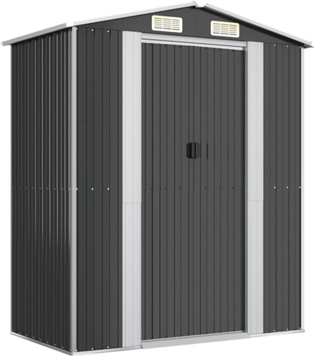 Vidaxl Tuinschuur 1 Antraciet 192 X 108 X 223 Cm Tuin Schuur