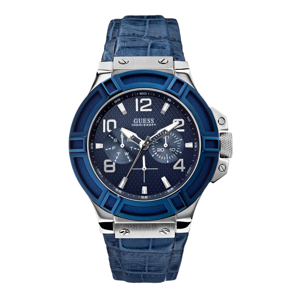 Guess W0040G7 Rigor - Horloge - 45.0 mm - Blauw