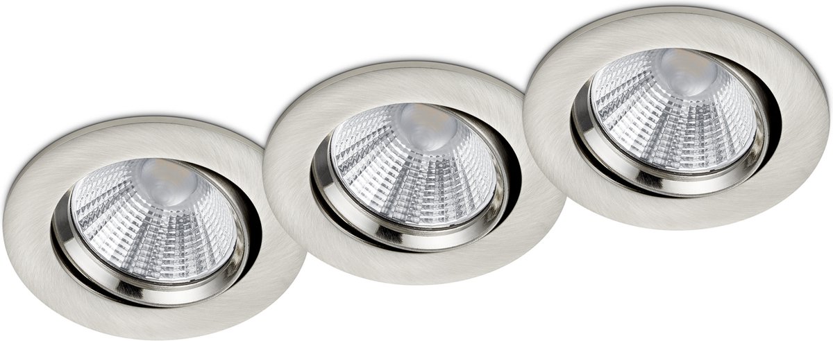TRIO PAMIR - Inbouwverlichting - Nikkel mat - SMD LED - Binnenverlichting - Draaibaar