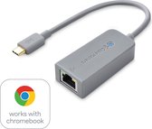 Cable Matters 201213-GRY USB-C naar RJ45 Adapter - 1000 Mbps - Works with Chromebook Gecertificeerd - Grijs