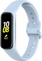 Siliconen Smartwatch bandje - Geschikt voor Samsung Galaxy Fit 2 siliconen bandje - lichtblauw - Strap-it Horlogeband / Polsband / Armband