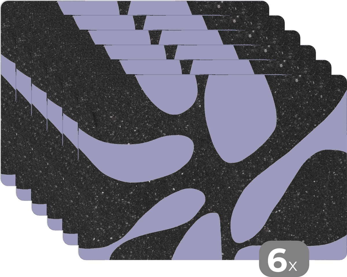 Placemat - Minimalisme - Plant - Abstract - Tafel - Placemats - Onderleggers - 45x30 cm - 6 stuks