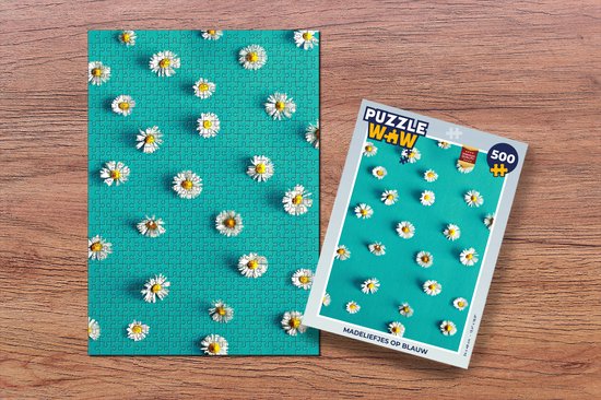 Puzzle Marguerites sur bleu - Puzzle - Puzzle 500 pièces
