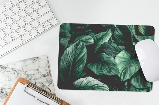 Muismat 27x18 cm - Mousepad Jungle - Bladeren - Tropisch - Planten - Natuur - Muismatten