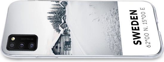 Convient pour la coque Samsung Galaxy A41 - Suède - Neige - Arbres - Coque de téléphone en Siliconen