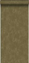 ESTAhome behangpapier geschilderd effect kakigroen - 148723 - 0,53 x 10,05 m