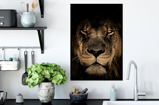 Affiche - Cadre photo - Lion - Animaux - Zwart - Jungle - Cadre - Photo  dans cadre - | bol