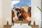 Behang - Fotobehang Koeien - Dieren - Weiland - Natuur - Breedte 225 cm x hoogte 350 cm