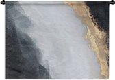 Tapisserie Murale - Toile Murale - Abstrait - Peinture - Or - Zwart - Marbre - 60x45 cm - Tapisserie
