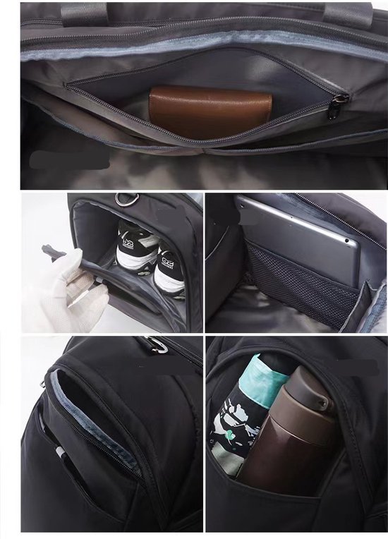 Pro-Care 90L XXL Supreme Travel Bag - Compartiment à Chaussures pour femmes - Antivol - Fabric Oxford Full Waterproof - 60x26x30 cm - Sac week-end - Zwart