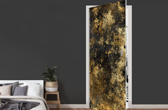 Autocollant de porte Or - Zwart - Luxe - 95 x 235 cm - Affiche de porte