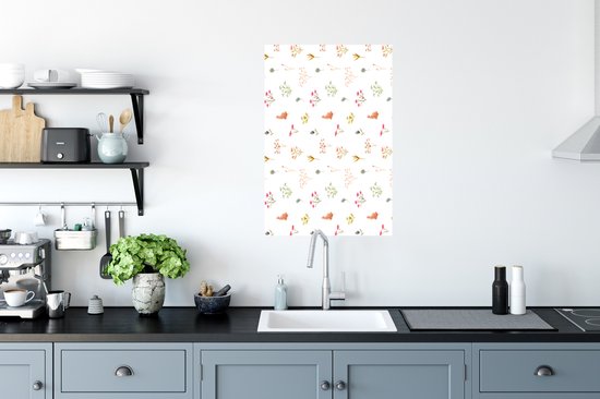 Affiche Fleurs - Pastel - Motif - 40x60 cm