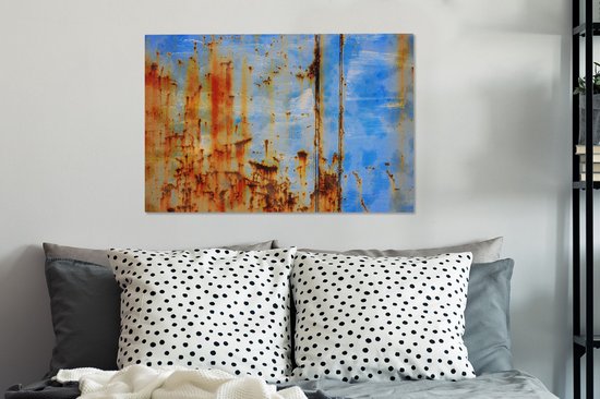 Toile Peinture Acier - Rouille - Vintage - 60x40 cm - Décoration murale