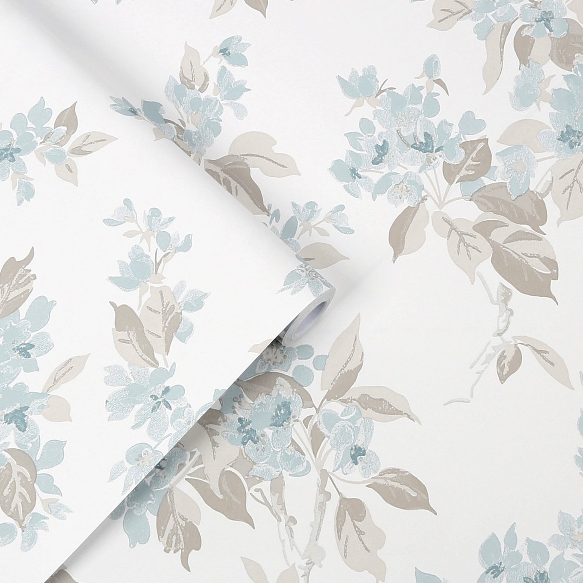 Bordure Papier Peint Laura Ashley Abbotswood - Motif Indigo Flocons - 132mm X 10m - Occasion