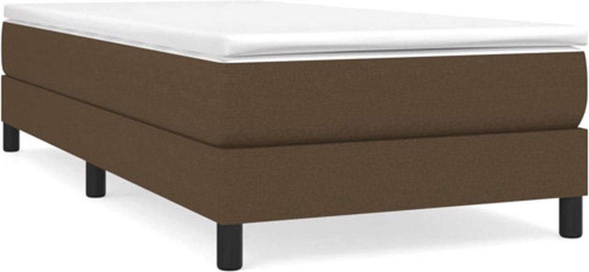 vidaXL - Boxspring - bed - 80x200 - cm - stof - donkerbruin