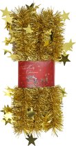 Cepawa Kerstslingers - met sterretjes - goud - 200 x 6,5 cm - kerstslingers/kerst guirlandes