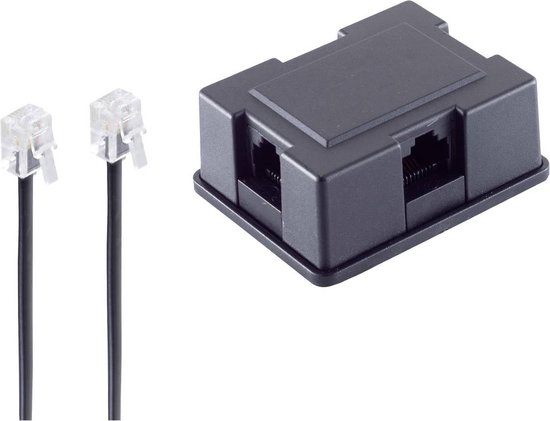 Delock adapter RJ45-bus naar RJ45-bus Cat.6 zwart - Met deze koppeling