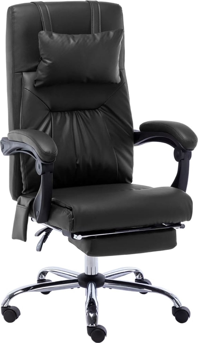 Prolenta Premium - Massage kantoorstoel kunstleer zwart