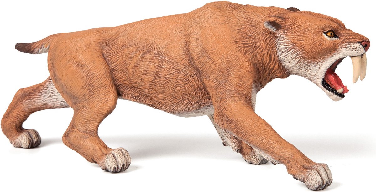 Papo - Speelfiguur - Prehistorie - Sabeltandtijger - Smilodon
