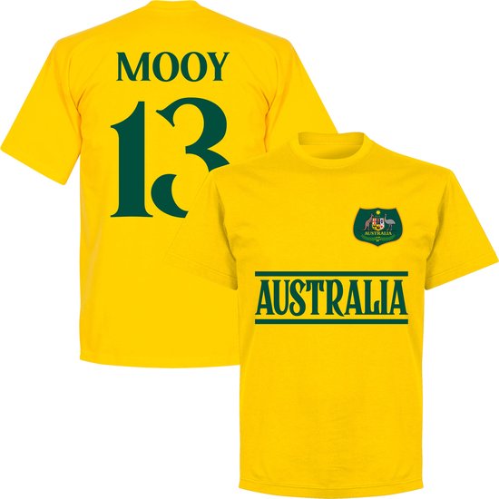 Australië Mooy 13 Team T-Shirt - Geel - 4XL