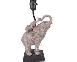 Lampenvoet  Olifant Grijs Bruin Kunststof Lampvoet Tafellamp