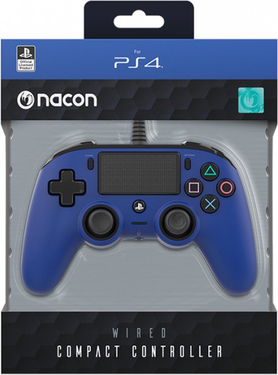 Nacon Compact Official Licensed Bedrade Controller - PS4 - Blauw - Nacon