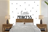 Behang - Fotobehang Spreuken - Little princess - Meisjes - Prinses - Quotes - Breedte 350 cm x hoogte 350 cm