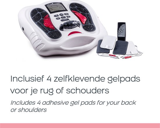 BioEnergiser Circulation Maxx Leg Revitaliser Bloedcirculatieapparaat - Voetmassage Spiersimulatie - Verbeter de bloedsomloop in benen en voeten - Ems/Tens apparaat leg trainer, spierstimulatie, incl. gel pads voor massage schouders en rug
