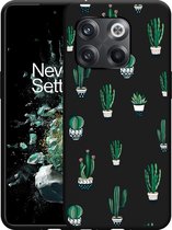 OnePlus 10T Hoesje Zwart Cactus - Designed by Cazy