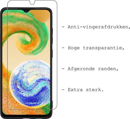 Samsung Galaxy A04s Case Bookcase Cover Flip Case Book Cover avec protection d'écran - Samsung A04s Cover Book Case Case - Zwart