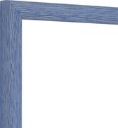 Cadre photo - Cadre photo - Blauw - Hémisphère avec grain de bois visible - Format photo 20x30 - Verre antireflet - Art.no. 1055006320301