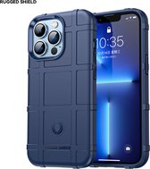 GSMNed – iPhone 14 Pro Max – flexibel hardcase – Hoogwaardig hardcase – Shockproof Hoesje – Blauw
