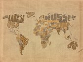 Fotobehang - Kaart van de wereld ontdekkingsreizigers.