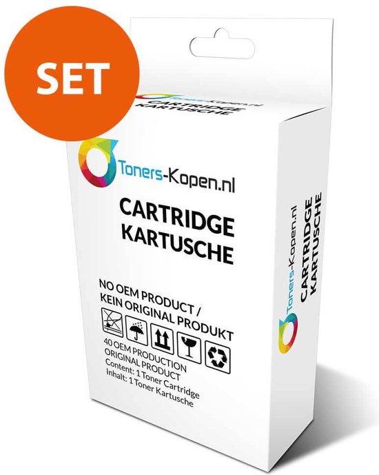 Epson 18XL - Alternatieve Inktcartridges Set 4x - Zwart, Cyan, Magenta, Geel - 14ml per kleur - huismerk met XP-102, XP-202, XP-205, XP-212, XP-215, XP-225, XP-30, XP-302, XP-305, XP-312, XP-313, XP-315, XP-322, XP-325, XP-33, XP-402, XP-405, XP-412,