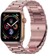 Bandje Geschikt Voor Apple Watch Bandje 38/40/41 mm Metalen Schakel Polsband - Horloge Bandje Geschikt Voor Apple Watch 1-8 / SE - 38/40/41 mm Bandje Metaal - Rose Goud