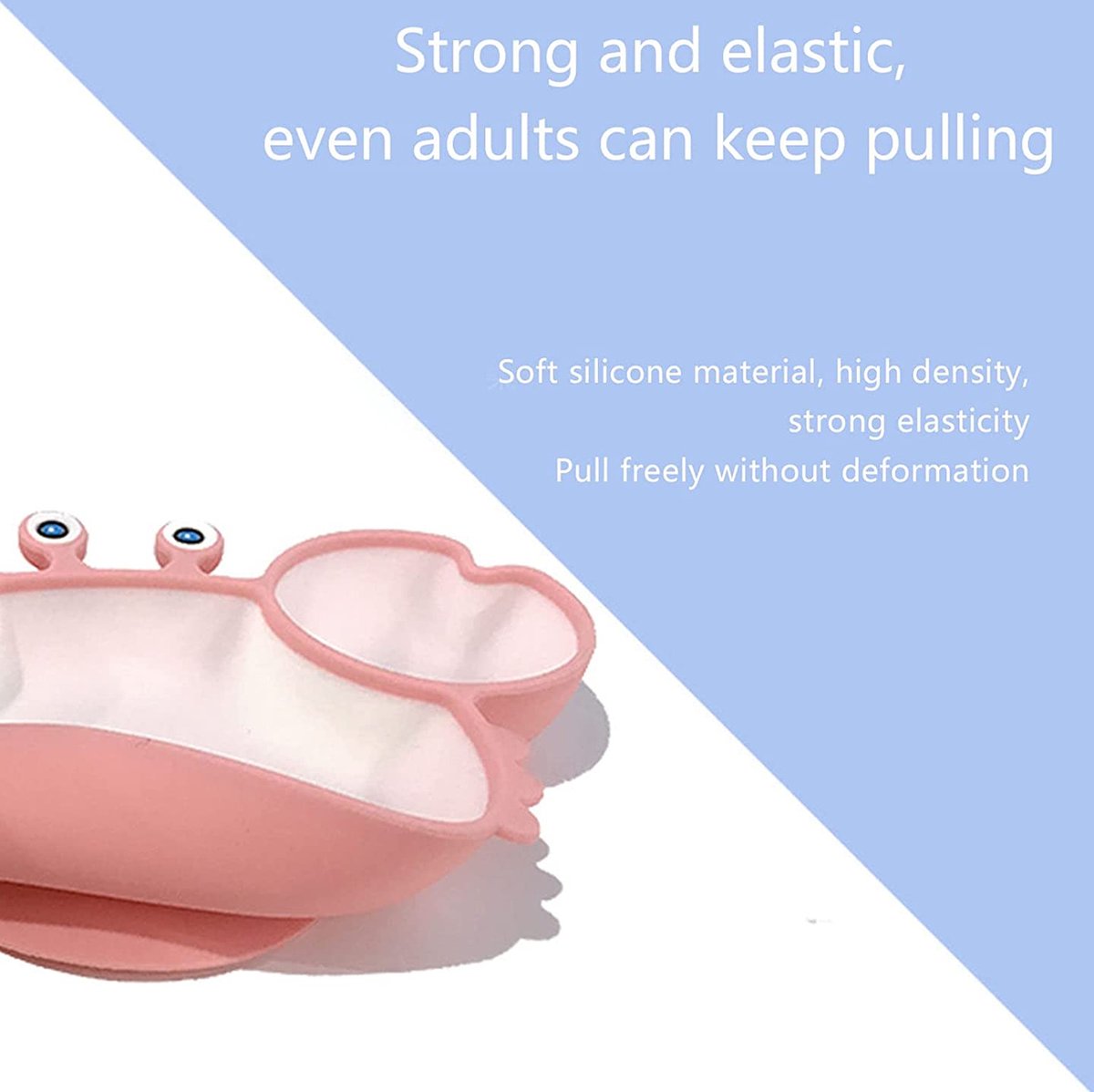 Baby Plaat Siliconen Zuig Peuter Platen, Verdeelde Gerechten voor Peuter Kinderen Zelf Voeden, Magnetron & Vaatwasser Veilig Baby Plaat Siliconen Zuig Peuter Platen, Verdeelde Gerechten voor Peuter Kinderen Zelf Voeden, Magnetron & Vaatwasser Veilig