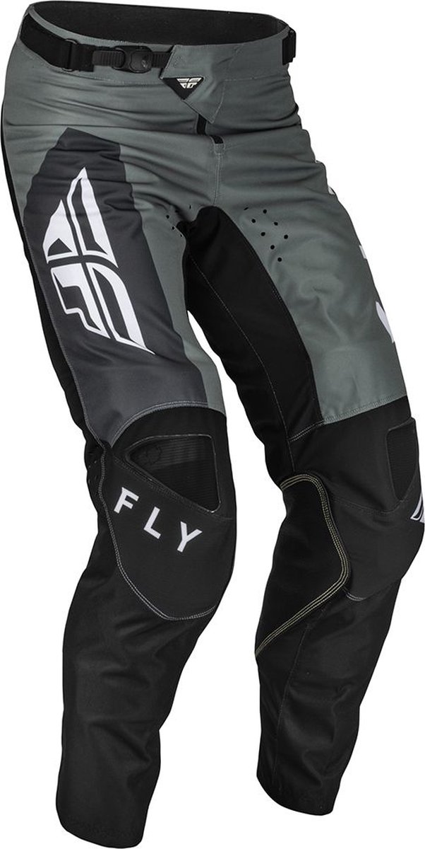 Fly Racing MX Pants Kinetic Jet Grey Dark Grey Black 38