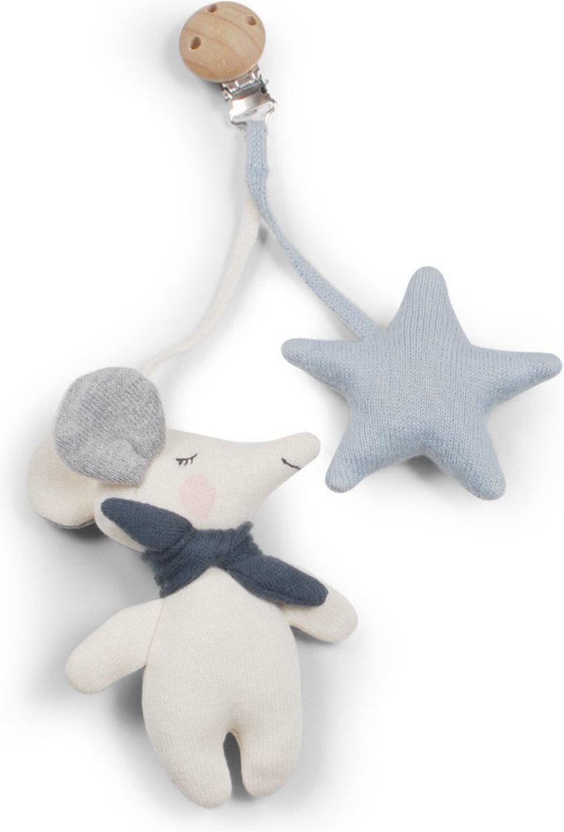 Kinderwagen speelgoed - PramToy - Muis St.Jarna baby blue