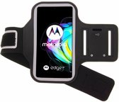Hoesje Geschikt voor Motorola Edge 20 hardloop armband - Sportband - - zwart