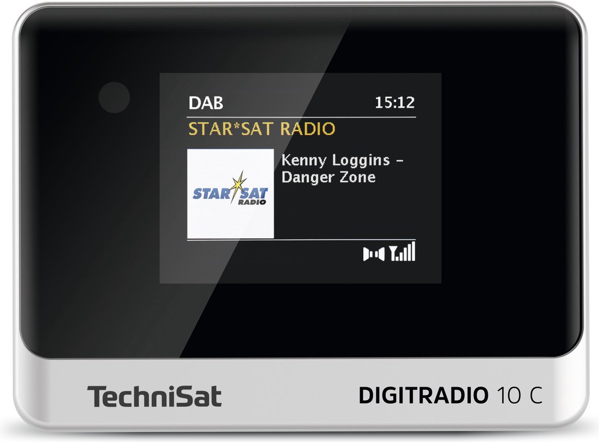 TechniSat DIGITRADIO 10 C Tafelradio DAB+, FM Bluetooth, DAB+, FM Incl. afstandsbediening, Wekfunctie Zwart/zilver