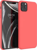 kwmobile telefoonhoesje geschikt voor Apple iPhone 11 Pro Max - Hoesje met siliconen coating - Smartphone case in levendig koraal